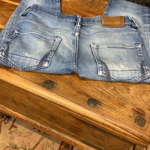 Vintage All Saints Cigarette True Blue Faded Slim Denim 30W/32L - Picture 11 of 15